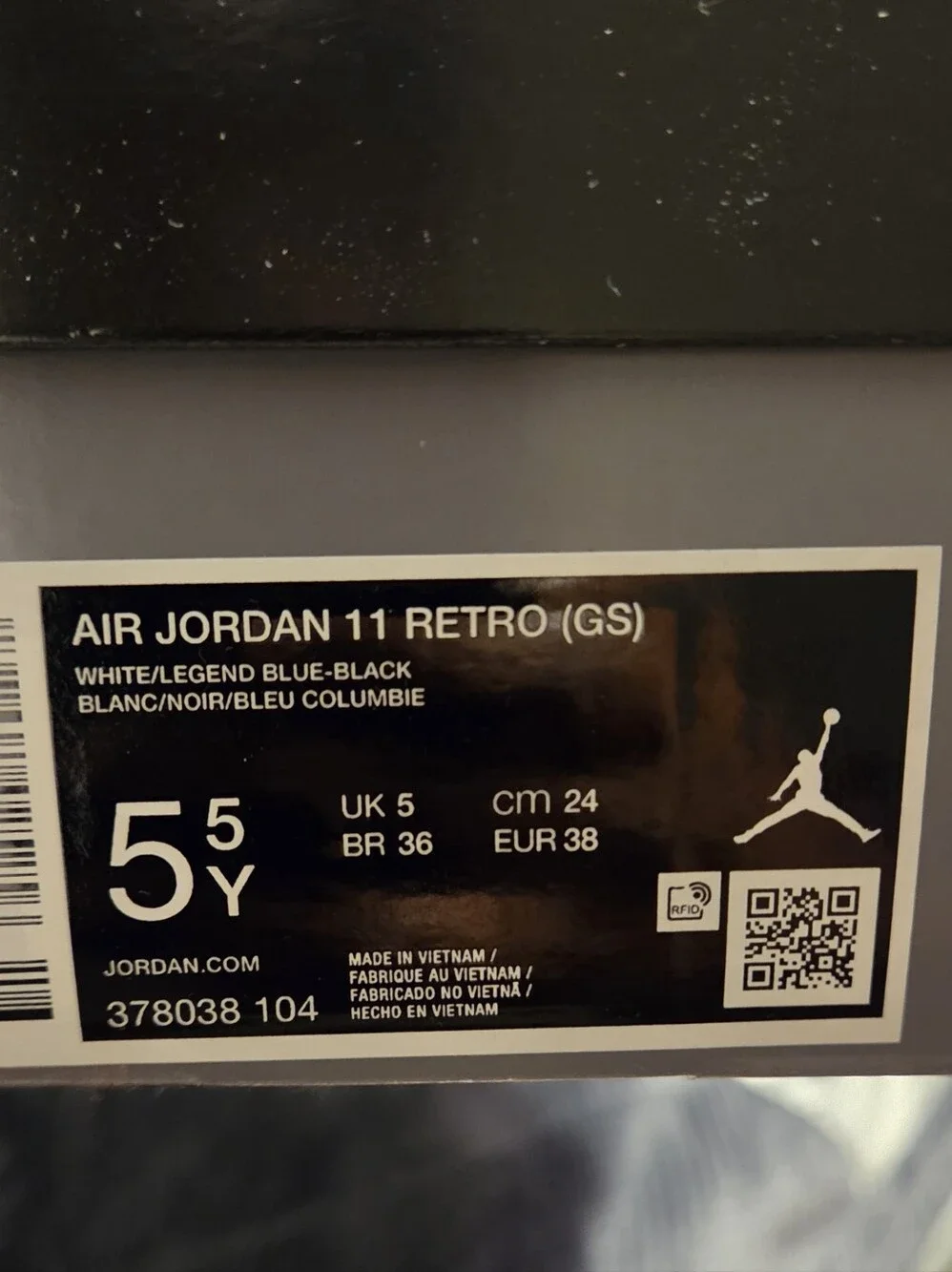 Jordan Air Jordan 11 Retro GS White / Legend Blue / Black Box Label
